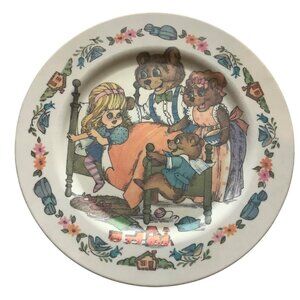 Vtg Oneida Deluxe 3119 Childrens Storybook Plate Goldilocks & The Three Bears